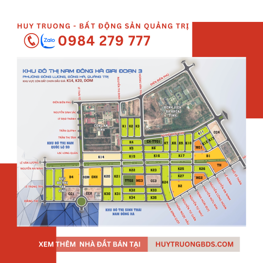 Bán đất 2 mặt tiền Đường Hoàng Văn Thụ, sát 2 TTTM - KĐT Nam Đông Hà