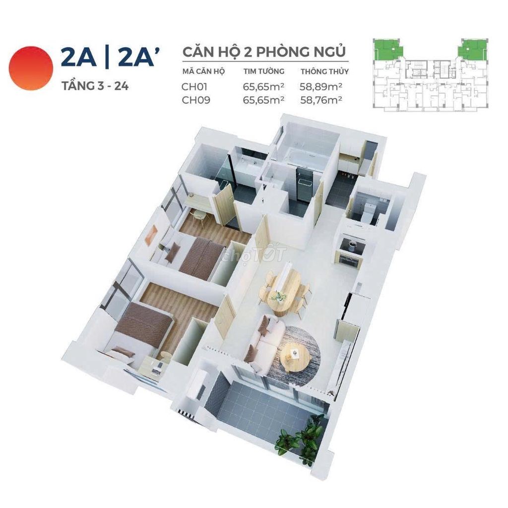 CĂN 2PN NGẮM TRỌN BIỂN + NÚI SƠN TRÀ DỰ ÁN HIYORI CHỈ 4,6 TỶ - Ảnh 1