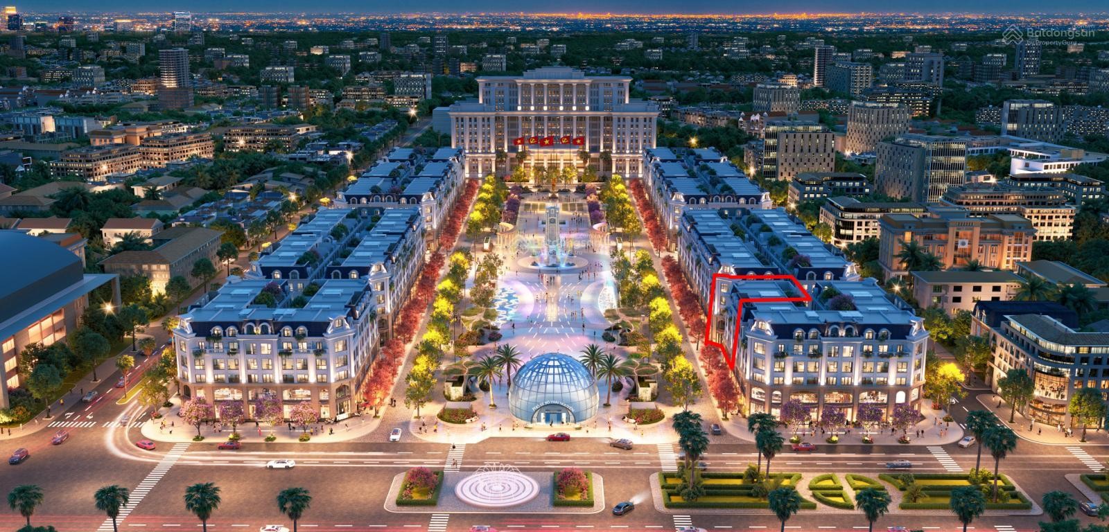 Bán shophouse 150m mặt phố đi bộ đối diện cột đồng hồ - Central Square Thái Nguyên bàn giao 11/2026