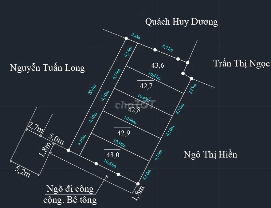 Bán 5 lô Đất Tại Cam Lộ phường Hồng Bàng giá từ 1,15 tỷ