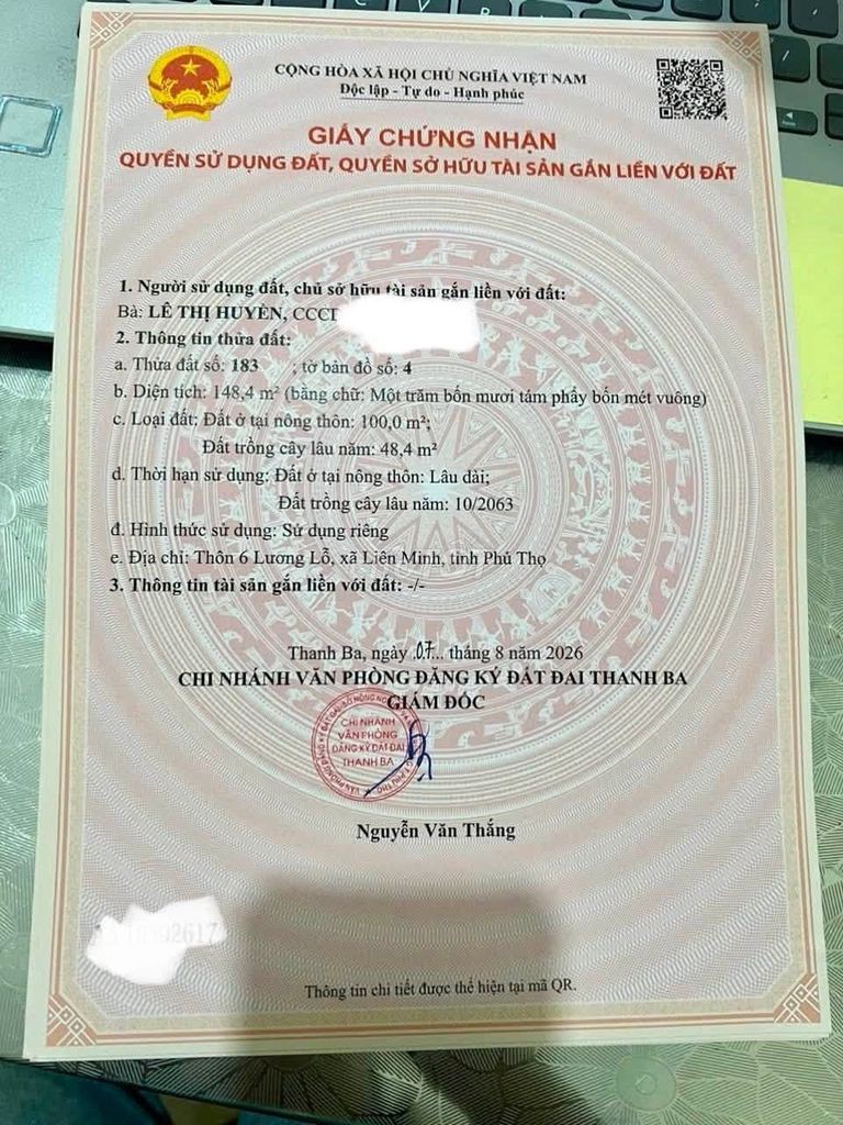 Chính chủ bán lô đất thổ cư khu 6 Lương Lỗ, Liên Minh - Ảnh 1