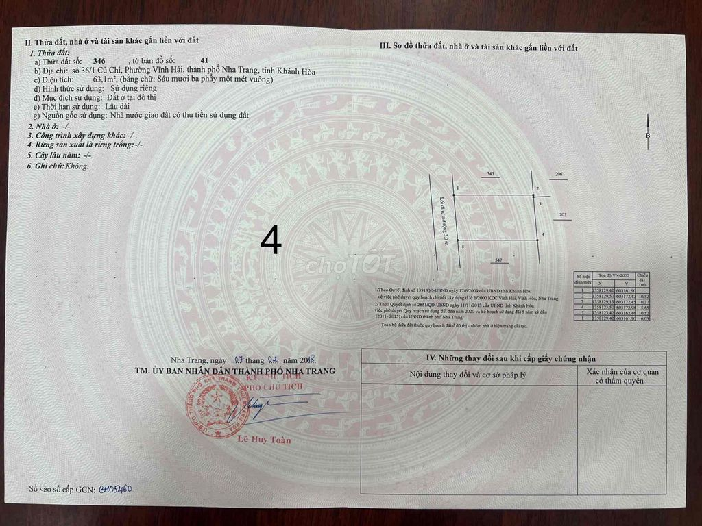 Bán đất cách Biển chỉ 150m, P. Bắc Nha Trang. Gần Hòn Chồng Giá: 3,9ty - Ảnh 1