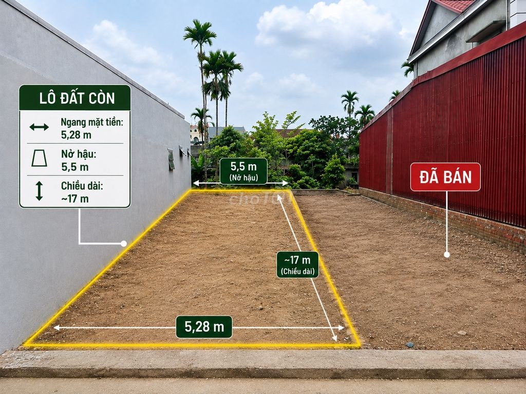 Chính chủ bán lô đất 100m2, Đặng Cương, đường trục chính hơn 10m. - Ảnh 1