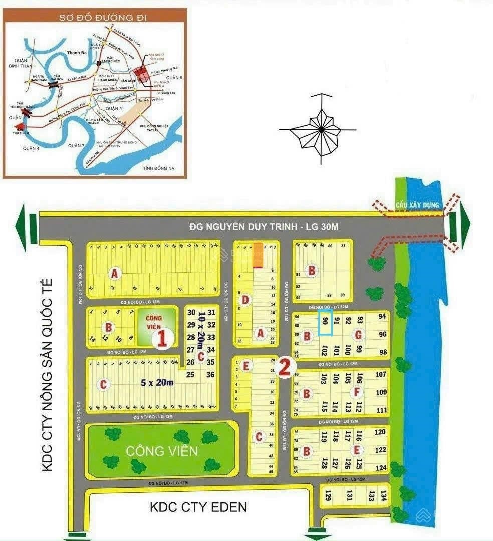 Đất Biệt Thự Vị Trí đẹp, BTĐ Q2; DT 160,8m2 (8mX20,8m) - 16,8 Tỉ, Sổ Hồng