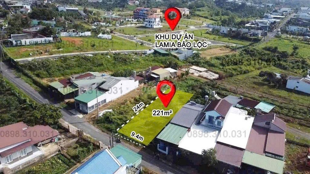 Bán đất hẻm 777 QL20, Ánh Mai, P. 3 Bảo Lộc. DT: 221m2 (100m2 thổ cư)