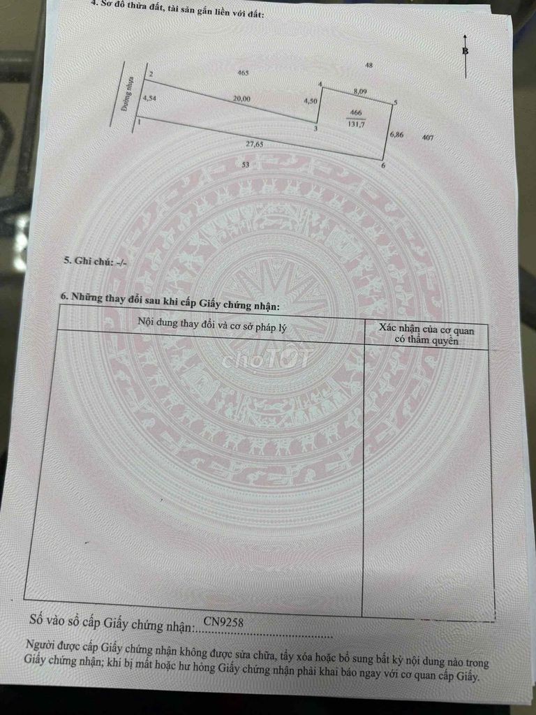 Nền lộ nhựa phường Bình Minh chính chủ bán