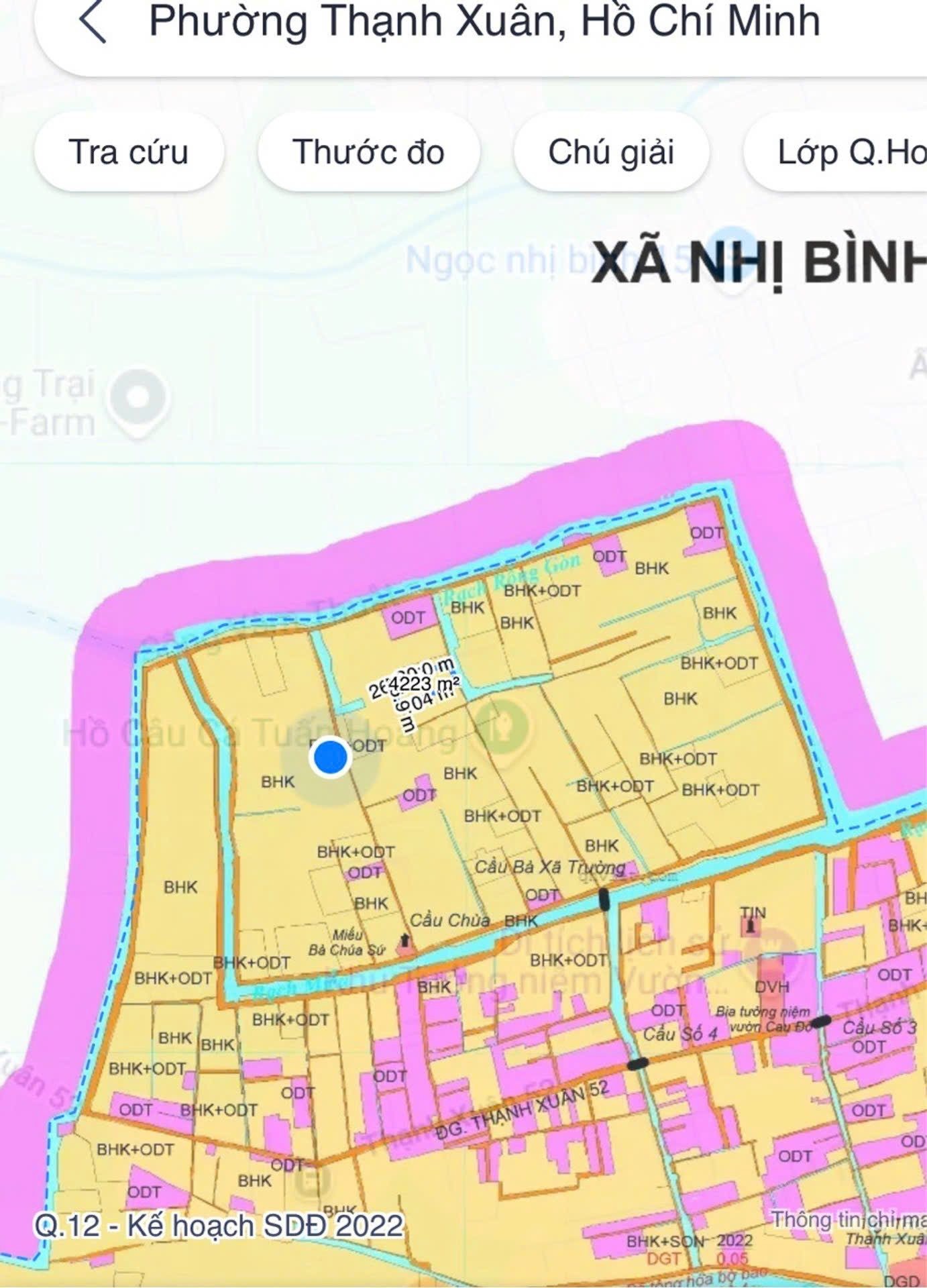 BÁN GẤP 1.200M² ĐẤT THẠNH XUÂN 52 Q12 (22X54.5M) SỔ RIÊNG CÁCH SÔNG VÀM THUẬT 200M GIÁ CHỈ 5.7 TỶ (~4.75TR/M²) TL