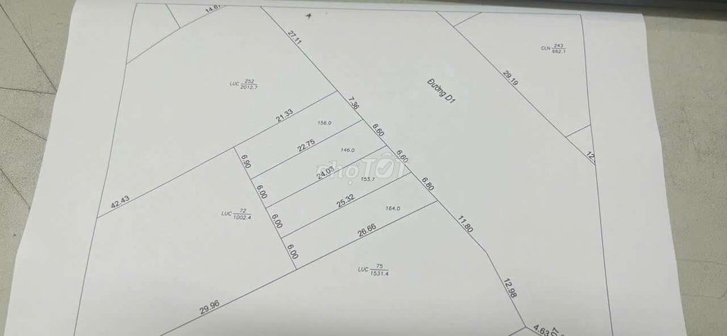 ĐẤT THỔ CƯ MẶT TIỀN ĐƯỜNG D1 LONG HỒ, XÃ LONG HỒ TỈNH VĨNH LONG