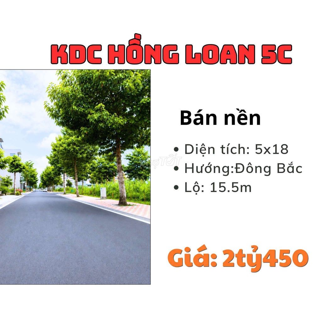 BÁN NỀN 90m2 - 2TỶ450 - KDH HỒNG LOAN 5C, CÁI RĂNG, CẦN THƠ. - Ảnh 8