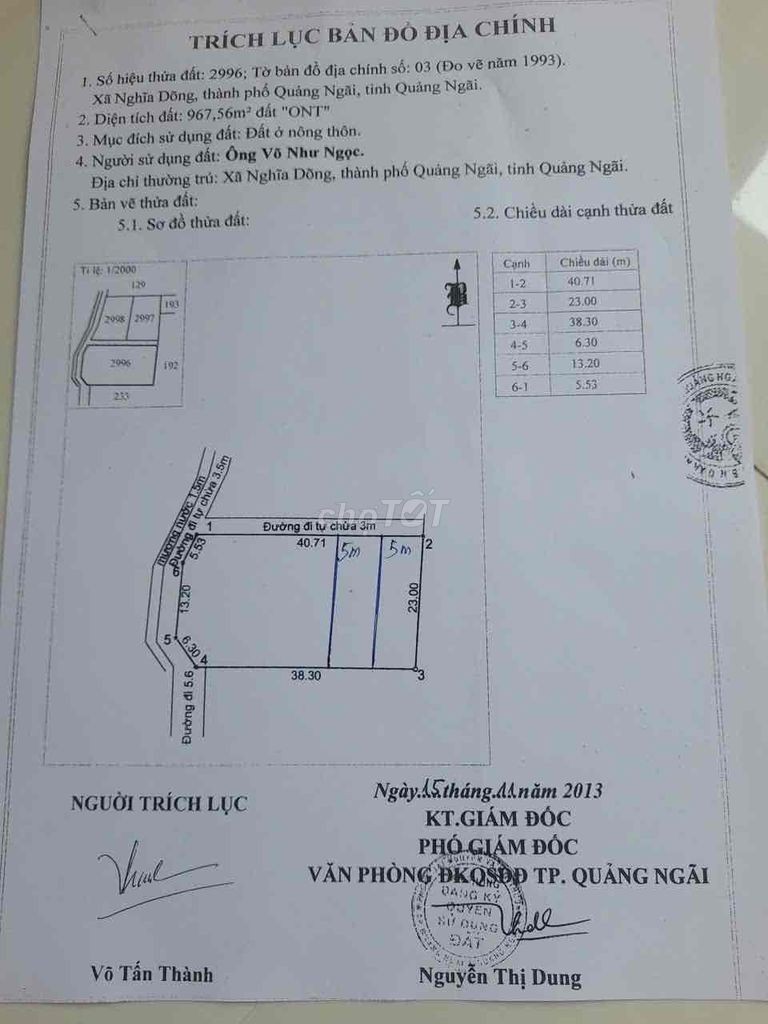 Bán đất như sổ vẽ 2 lô