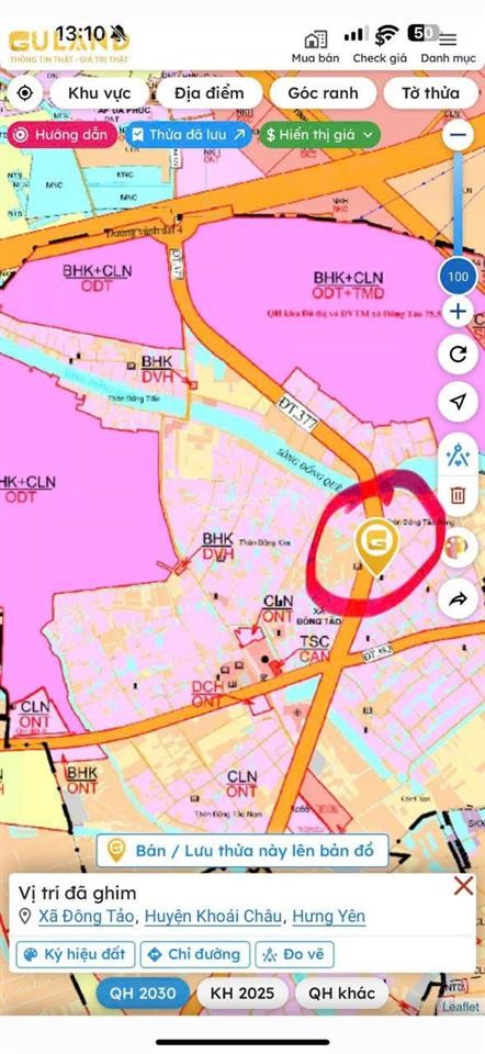 Bán đất siêu hời tại đông tảo, khoái châu mặt đường trục chính kinh doanh đường to 20m