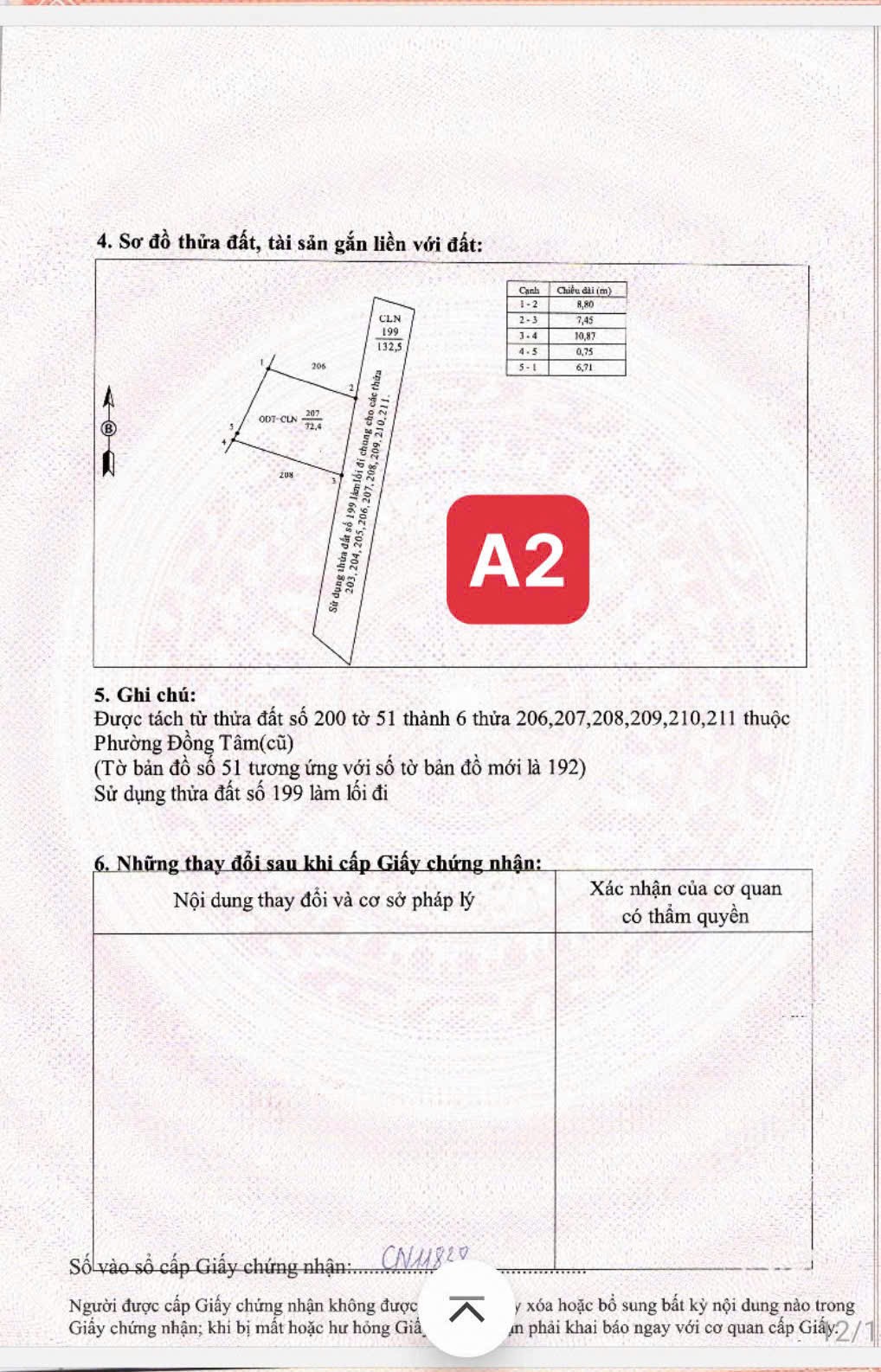 BÁN ĐẤT ĐÔNG NGHĨA-ĐỒNG TÂM-VĨNH YÊN 73m MT7,45m Nở Hậu sẵn sổ 1,2x TỶ SĐCC 0988296228 - Ảnh 2