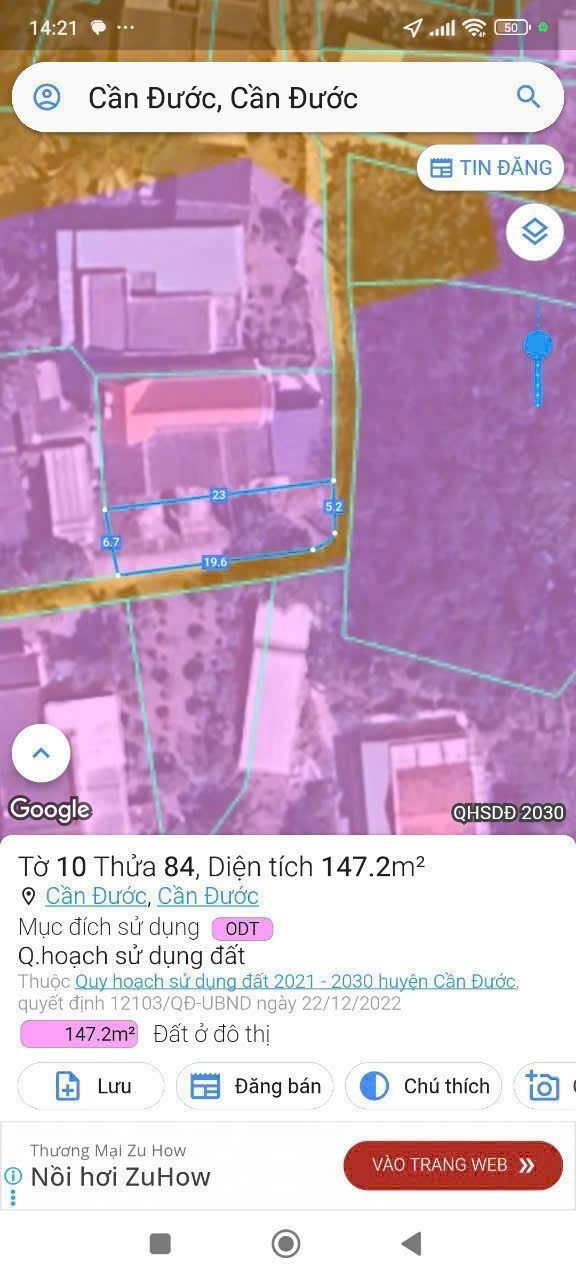 Chính chủ Bán Đất 159 m2 full thổ cư giá 1.15 tỷ tại Thị trấn Cần Đước - Huyện Cần Đước - Long An (sát Quốc lộ 50) - Ảnh 1
