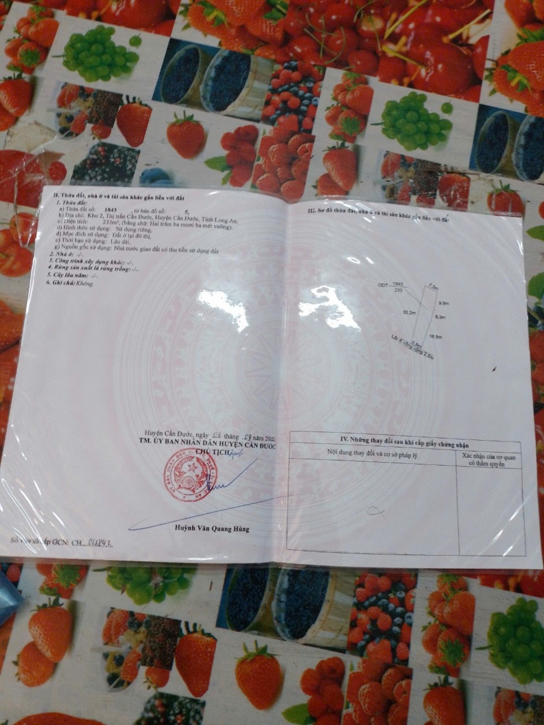 Chính chủ bán nền 5.8m (nở hậu 7.5) x 33m ngay thị trấn chợ Cần Đước, Long An, Chỉ 8tr/ m2, Gọi ngay 098 525 4736 - Ảnh 1
